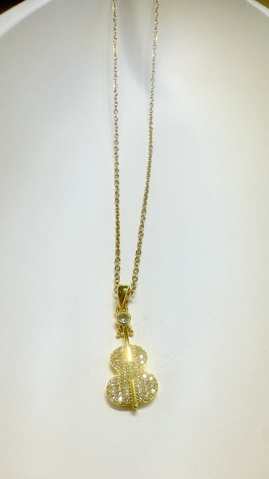 guitar stainless steel pendant chain