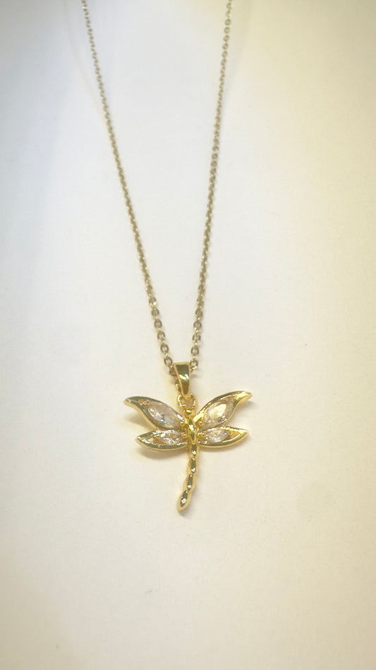 Dragon Fly Minimal Pendant Stainless steel