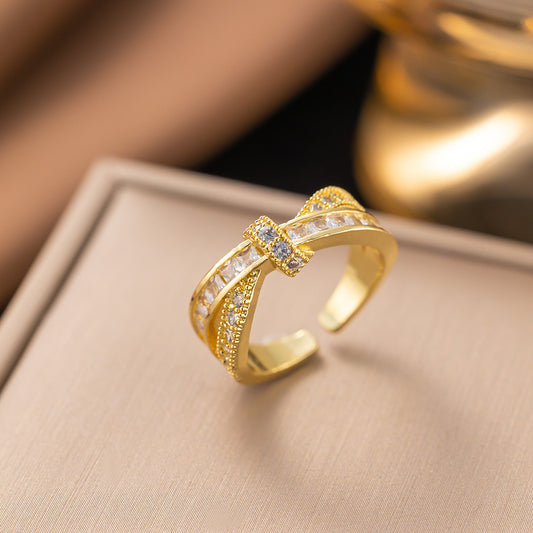 Golden Knot Adjustable Ring