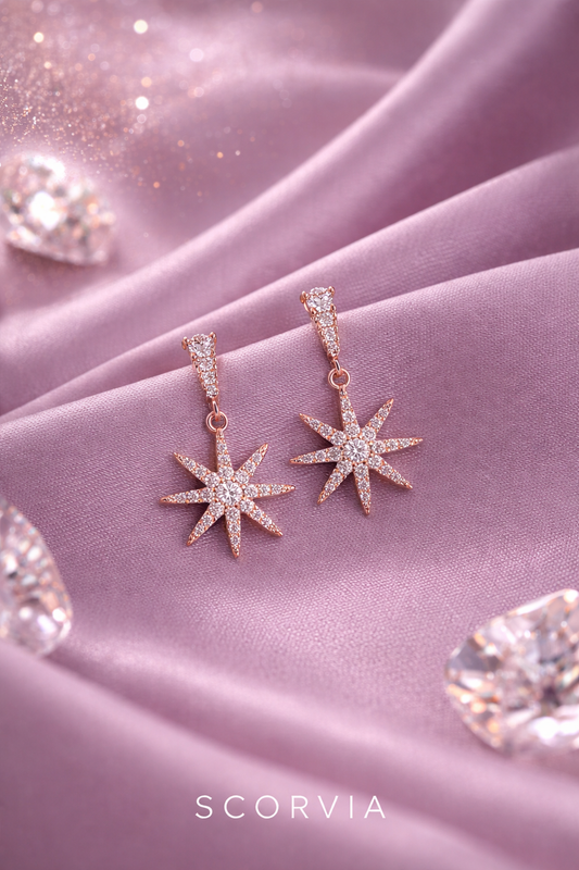 Celestial Starburst Drop Earrings
