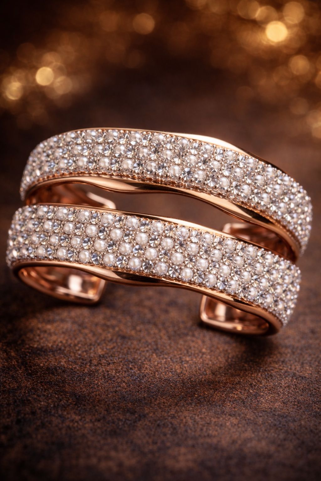 Aurora Pearl Wave Cuff