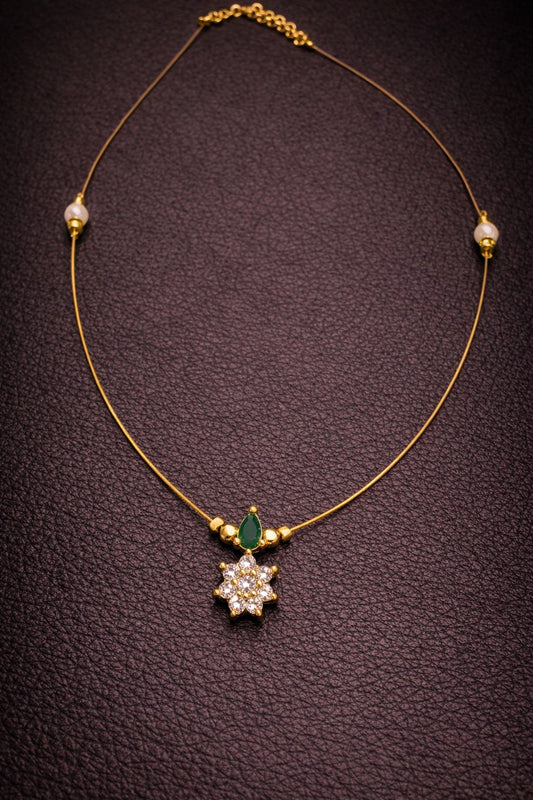 Star Motif Kundan Invisible Chain Necklace